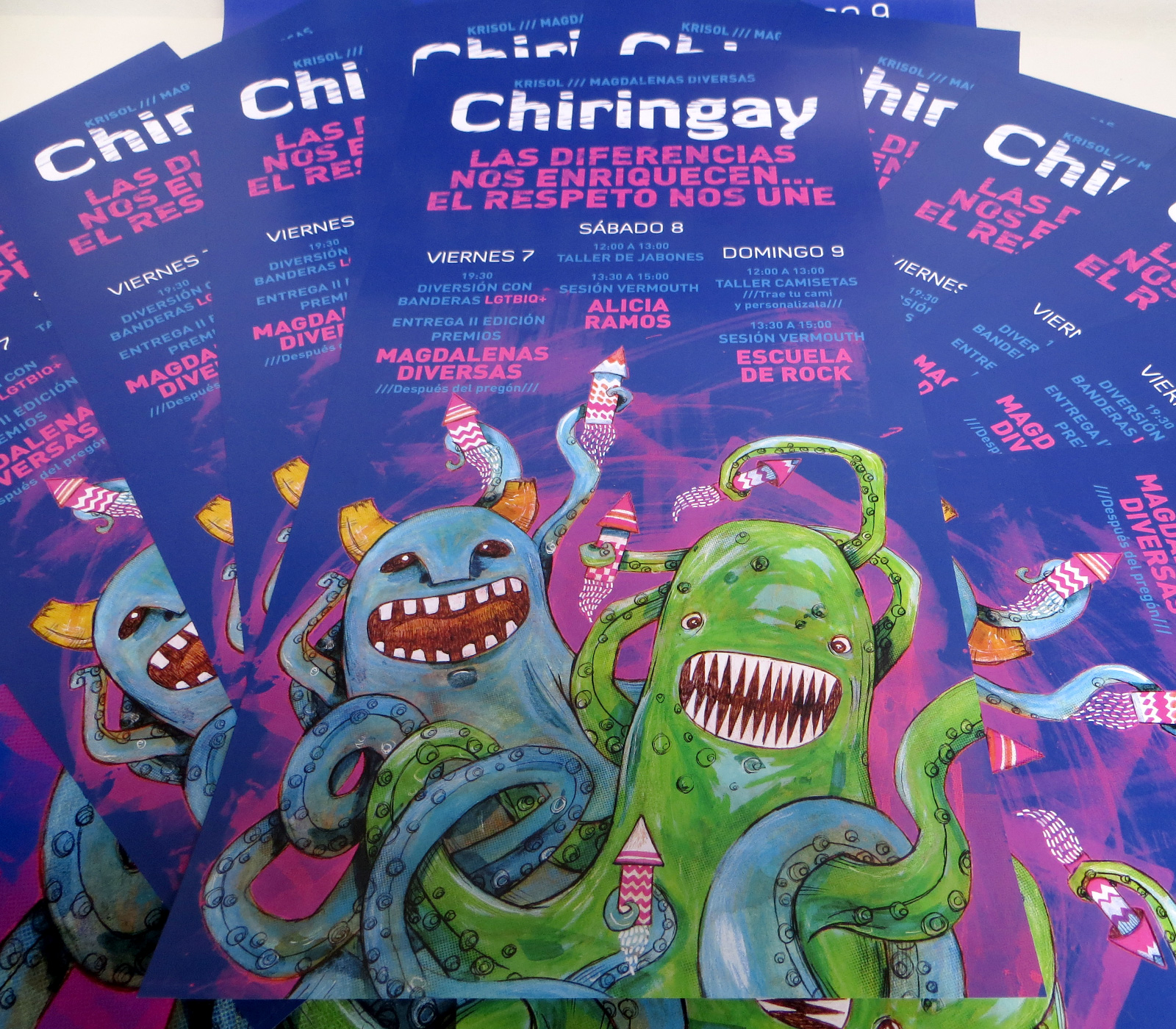 Cartel Chiringay. Laura Bustos Ilustración. 