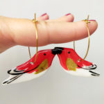 Pendientes Petirrojo