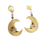 Pendientes lunas de latón