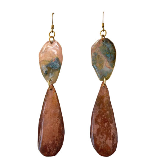 Pendientes pátinas alargados