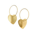 Pendientes corazón latón