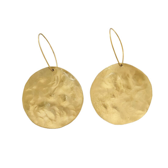 Pendientes redondos martilleados