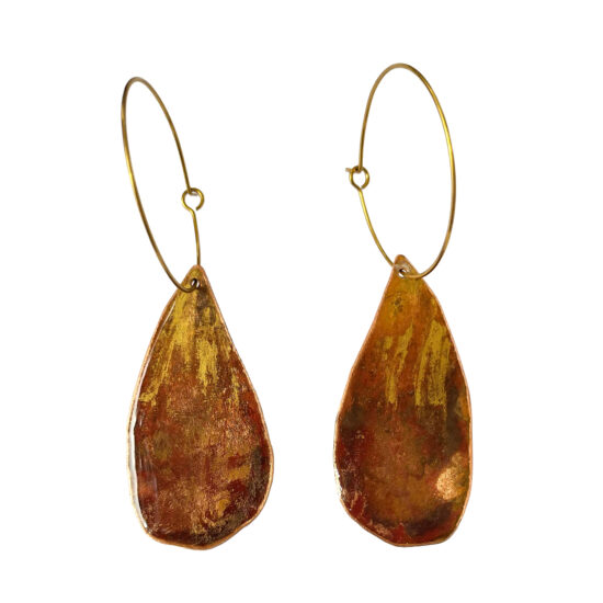 Pendientes lágrima cobre