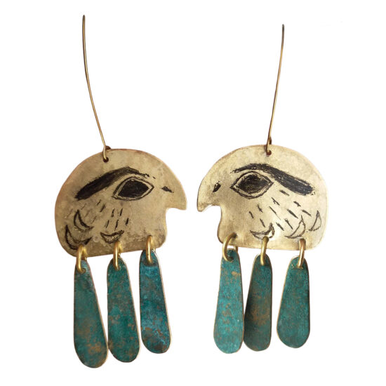 Pendientes cernícalo azul egipcio