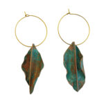 Pendientes hojas de cobre 5