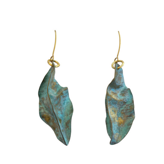 Pendientes hojas de latón 1
