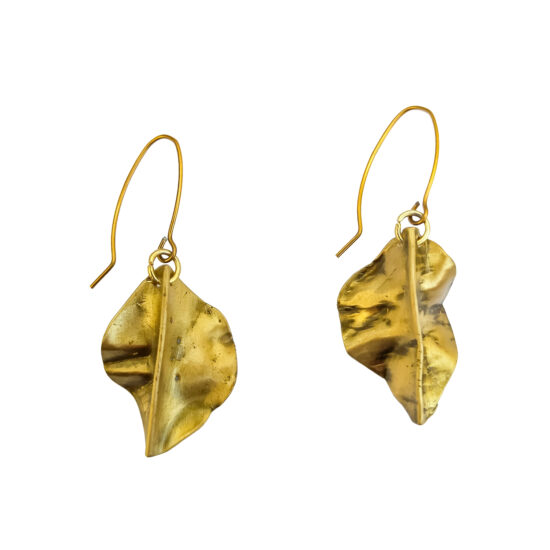 Pendientes hojas de latón 3