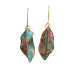 Pendientes hojas de cobre 9